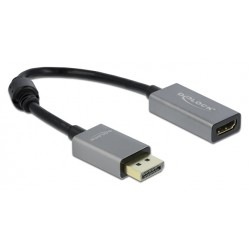 DELOCK αντάπτορας DisplayPort 1.4 σε HDMI 66436, 4K, 20cm, μαύρος-γκρι Εικόνα