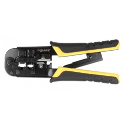 DELOCK εργαλείο πτύχωσης με απογυμνωτή καλωδίων RJ45/12/11 90505, 8+6+4P Πένσες