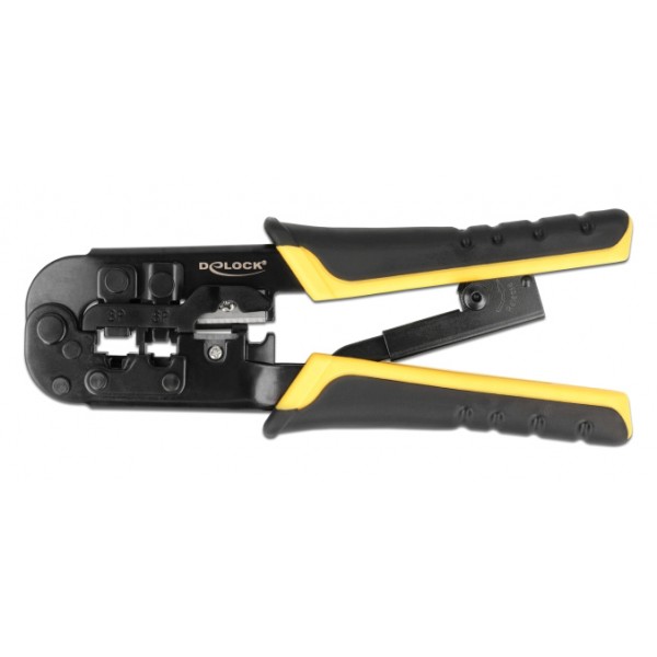 DELOCK εργαλείο πτύχωσης με απογυμνωτή καλωδίων RJ45/12/11 90505, 8+6+4P Πένσες