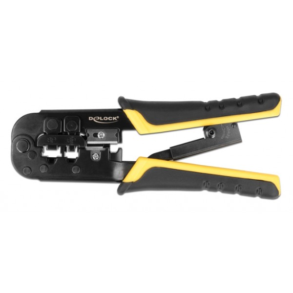 DELOCK εργαλείο πτύχωσης με απογυμνωτή καλωδίων RJ45/12/11 90520, 8+6P Πένσες