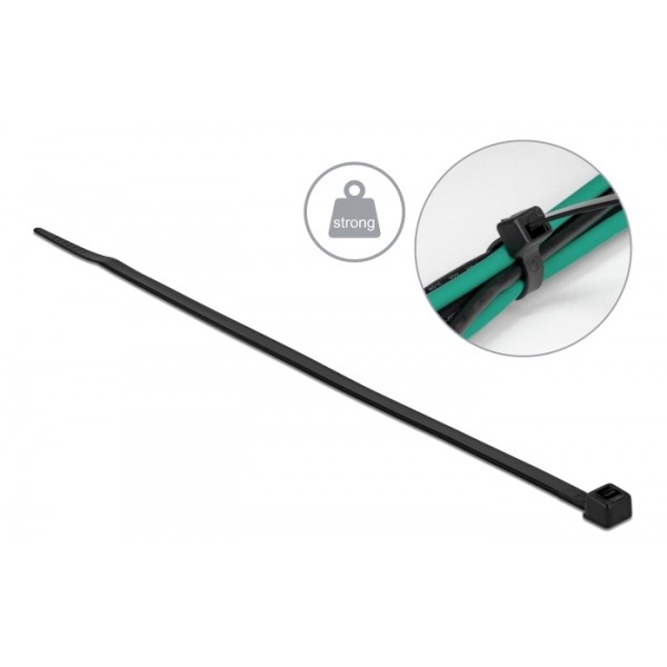 DELOCK Δεματικά καλωδίων 19559, 200x4.8mm, μαύρα, 100τμχ Τακτοποίηση Καλωδίων DELOCK Δεματικά καλωδίων 19559, 200x4.8mm, μαύρα, 100τμχ Τακτοποίηση Καλωδίων