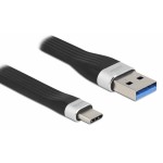 DELOCK καλώδιο USB 3.2 Gen 1 σε USB-C 85771, 5Gbps, 3Α, FPC, 13.5cm USB-C (Type-C)