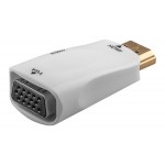 GOOBAY αντάπτορας HDMI σε VGA & 3.5mm 44793, 1080p, λευκός Εικόνα