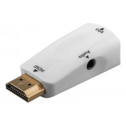 GOOBAY αντάπτορας HDMI σε VGA & 3.5mm 44793, 1080p, λευκός Εικόνα