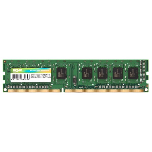SILICON POWER μνήμη DDR3L UDIMM SP004GLLTU160N02, 4GB, 1600MHz, CL11 Μνήμες RAM