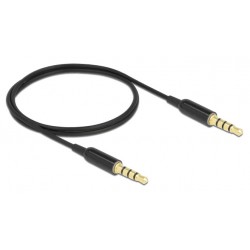 DELOCK καλώδιο 3.5mm 66075, CTIA, 32AWG, 0.5m, μαύρο Ήχος