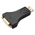 POWERTECH αντάπτορας DisplayPort σε DVI CAB-DP062, passive 1080p, μαύρος Εικόνα