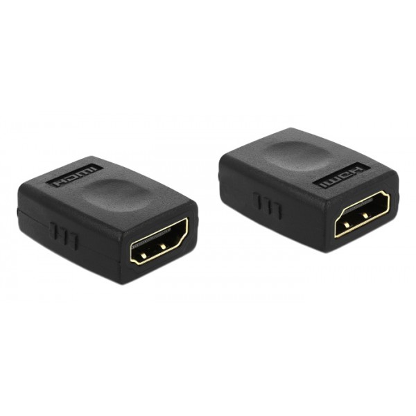 DELOCK αντάπτορας HDMI θηλυκό σε θηλυκό 65049, μαύρος Εικόνα