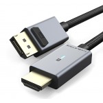 CABLETIME καλώδιο DisplayPort σε HDMI AV585, με LED, 4K, 1.8m, μαύρο Εικόνα