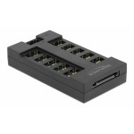 DELOCK RGB hub 64128 για ARGB LEDs, 10 θύρες, μαύρο Ψύξη - Modding
