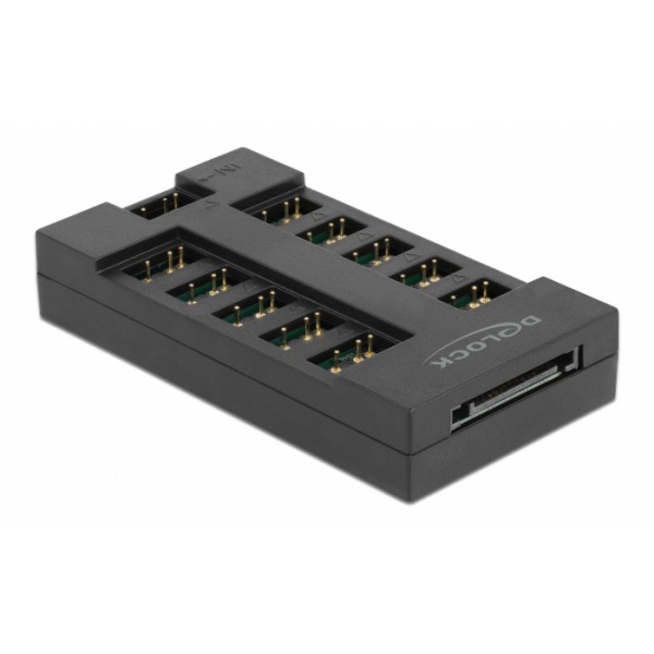 DELOCK RGB hub 64128 για ARGB LEDs, 10 θύρες, μαύρο Ψύξη - Modding