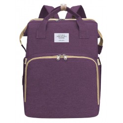 2 in 1 τσάντα πλάτης και παιδικό κρεβατάκι TMV-0051, αδιάβροχη, μωβ Τσάντες - Πορτοφόλια