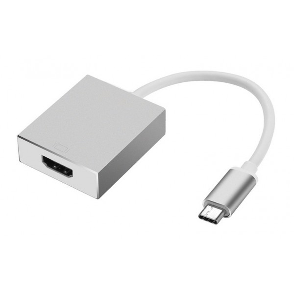 POWERTECH αντάπτορας CAB-UC006 USB 3.1 Type-C σε HDMI, λευκό USB-C (Type-C)