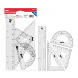 MP σετ χάρακες PA144P, πλαστικό, 4τμχ, διάφανο Γραφική Ύλη