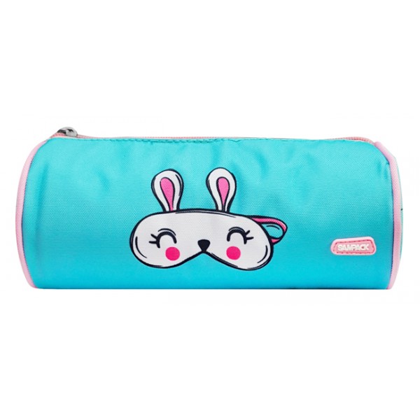 MP υφασμάτινη κασετίνα PA1025-03, κυλινδρική, πετρόλ Γραφική Ύλη