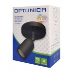 OPTONICA φωτιστικό spot 2022, για λάμπα GU10, πλαστικό, IP20, μαύρο Φωτιστικά