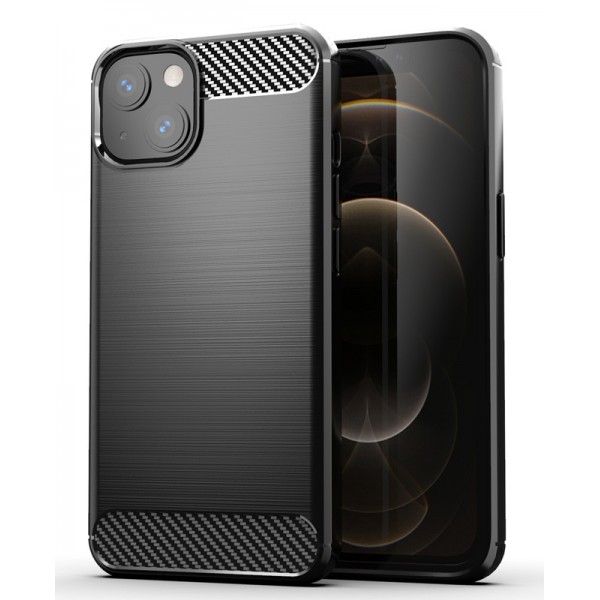 POWERTECH Θήκη Carbon MOB-1659 για iPhone 13 mini, μαύρη Θήκες