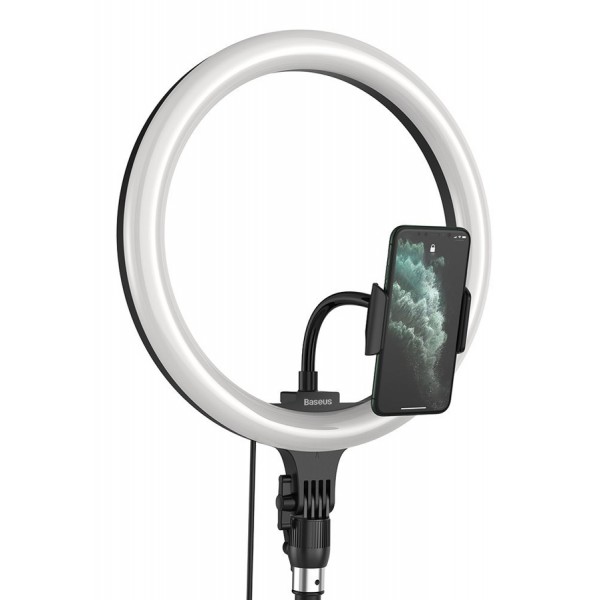 BASEUS φωτιστικό δαχτυλίδι LED CRZB12-B01, 12", χωρίς τρίποδα, μαύρο Αξεσουάρ κινητών