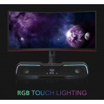 POWERTECH gaming soundbar PT-974, 10W RMS, Bluetooth, 3.5mm, RGB, μαύρο Ηχεία