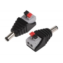 FOLKSAFE βύσμα τροφοδοσίας DC αρσενικό DCMCP, 5.5x2.1mm, push-pin, 5τμχ Παρελκόμενα