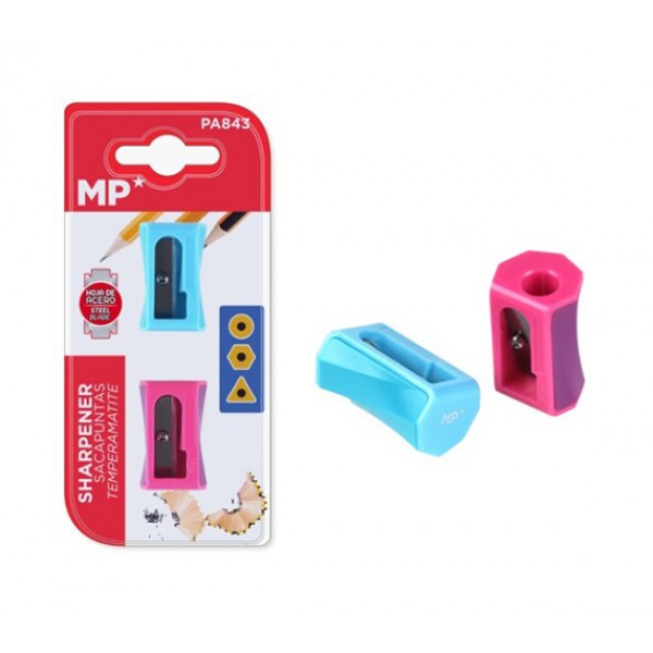 MP σετ πλαστικές ξύστρες PA843, 3.2cm, ροζ & μπλε, 2τμχ Γραφική Ύλη