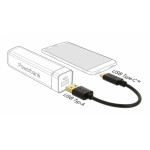 DELOCK καλώδιο USB σε USB Type-C 85354, 3A, 22AWG, 0.15m, μαύρο USB-C (Type-C)