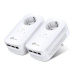 TP-LINK powerline TL-PA8030P kit passthrough, AV1300 3x Gigabit, Ver 3.0 Powerlines - Extenders