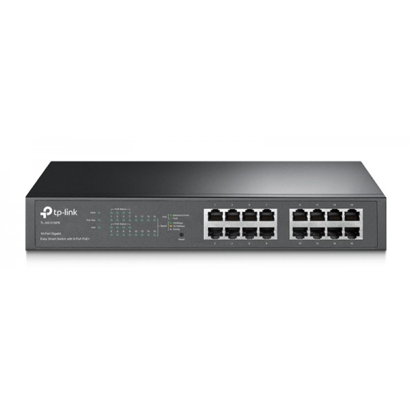 TP-LINK easy smart switch TL-SG1016PE, 16-Port Gigabit, PoE+, Ver. 3.0 Switches