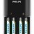 PHILIPS φορτιστής μπαταριών AA & AΑΑ NiMH SCB1450NB με 4x AAA, μαύρος