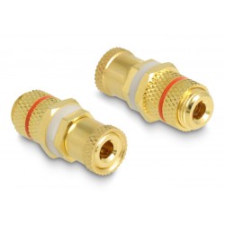 DELOCK αντάπτορας σύνδεσης καλωδίων ήχου 64145, κόκκινος-χρυσός Ήχος