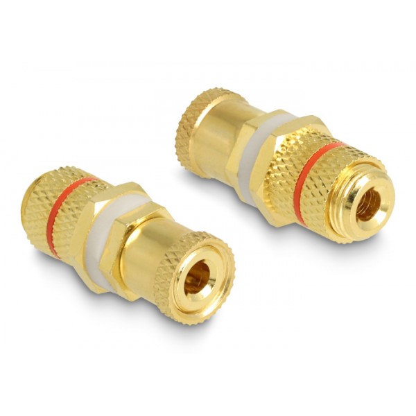 DELOCK αντάπτορας σύνδεσης καλωδίων ήχου 64145, κόκκινος-χρυσός Ήχος