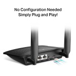 TP-LINK Wireless N Router TL-MR100, 4G LTE, Wi-Fi 300Mbps, Ver. 1.2 Modem - Router