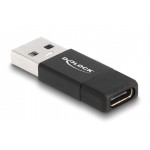 DELOCK αντάπτορας USB 3.2 Gen 2 σε USB Type-C 60001, 10Gbps, μαύρος USB-C (Type-C)