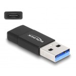 DELOCK αντάπτορας USB 3.2 Gen 2 σε USB Type-C 60001, 10Gbps, μαύρος USB-C (Type-C)