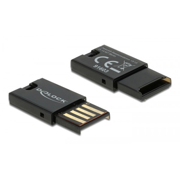 DELOCK USB card reader 91603 για κάρτες μνήμης micro SD, μαύρο USB Hubs - Card Readers