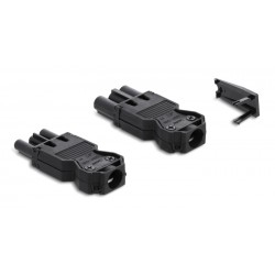 DELOCK σύνδεσμος εγκατάστασης 3-pole 64147, GST 18/3 set, μαύρος Ηλεκτρολογικός εξοπλισμός