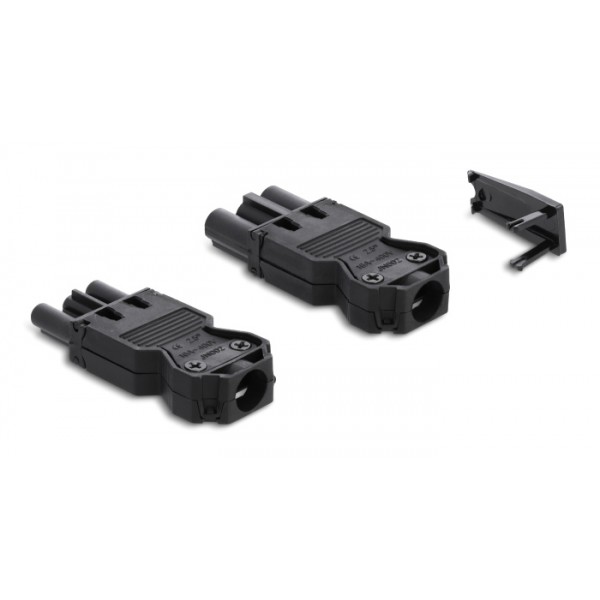 DELOCK σύνδεσμος εγκατάστασης 3-pole 64147, GST 18/3 set, μαύρος Ηλεκτρολογικός εξοπλισμός