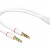 DELOCK καλώδιο 3.5mm 4-pin jack σε 2x 3.5m 3-pin 65585, λευκό