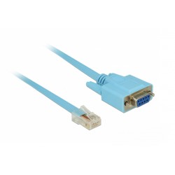 DELOCK Καλώδιο Serial RS-232 DB9 female σε RJ45 male, 1m, μπλε Δίκτυο