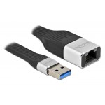 DELOCK καλώδιο USB σε RJ45 86937, 10/100/1000 Mbps, 13cm, μαύρο Κάρτες Δικτύου - USB Dongles