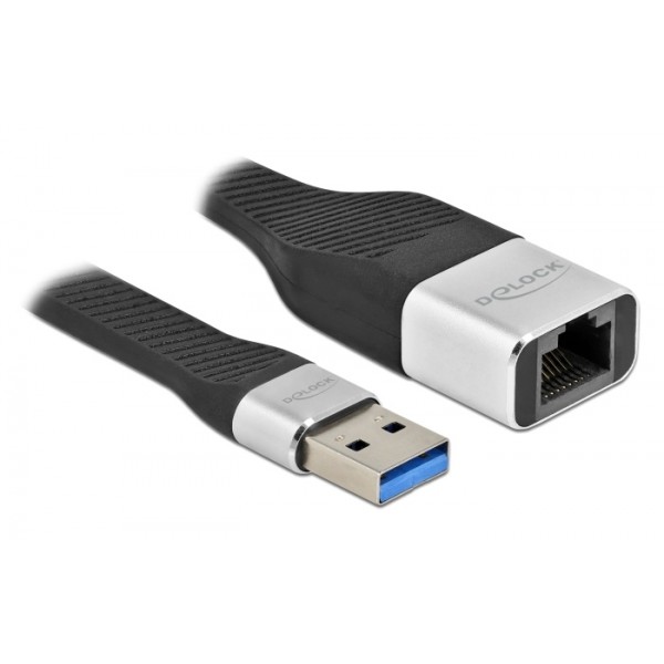 DELOCK καλώδιο USB σε RJ45 86937, 10/100/1000 Mbps, 13cm, μαύρο Κάρτες Δικτύου - USB Dongles
