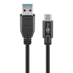 GOOBAY καλώδιο USB 3.0 σε USB-C 73141, 5Gbit/s, 3m, μαύρο USB-C (Type-C)