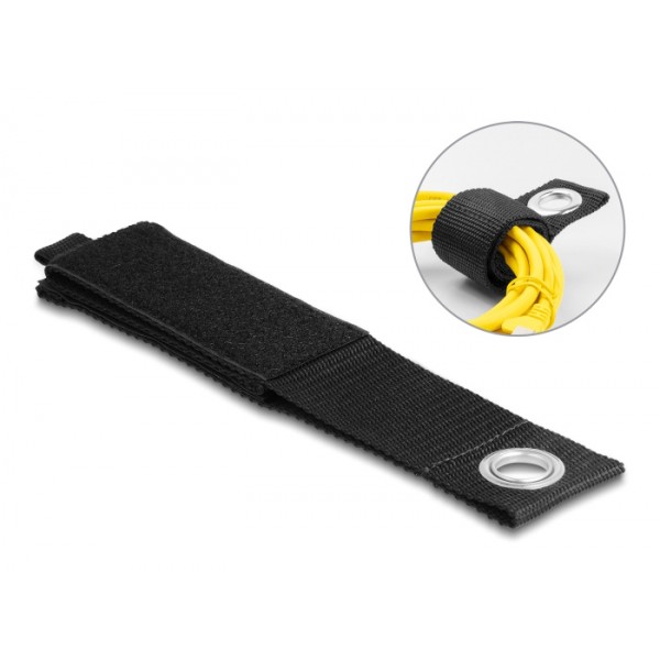 DELOCK ιμάντες τύπου Velcro 19573, 50.8 x 5cm, μαύρος, 5τμχ Τακτοποίηση Καλωδίων