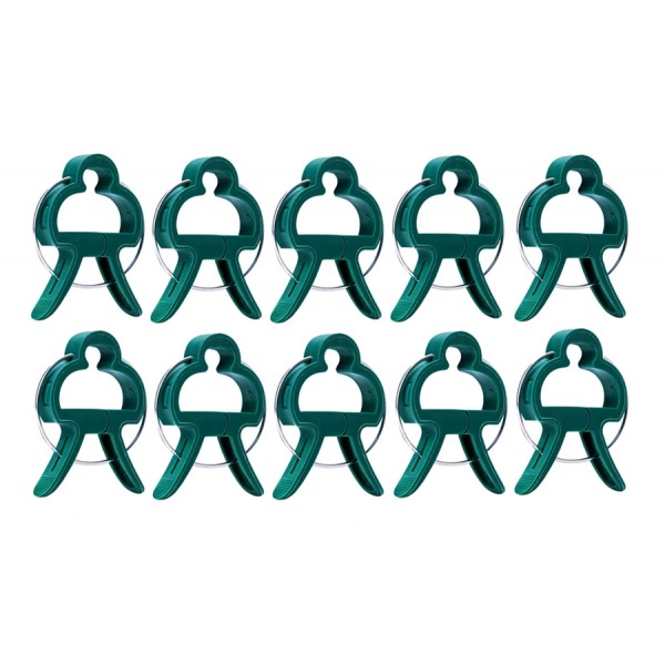 Κλιπ στήριξης φυτών GAR-0001, 4 x 3cm, πράσινο, 10τμχ Είδη Κήπου