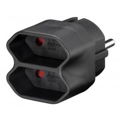 GOOBAY αντάπτορας ρεύματος 51002, 2x Euro, 230V 2.5A, μαύρος Πολύπριζα Ρεύματος