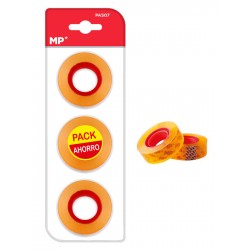 MP κολλητική ταινία Transparent PA507-01, 12mm, 33m, διάφανη, 3τμχ Γραφική Ύλη
