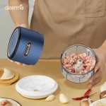 DEERMA πολυκόπτης JS100, επαναφορτιζόμενος , 150ml, 40W, 3 λεπίδες, μπλε Μικροσυσκευές Κουζίνας