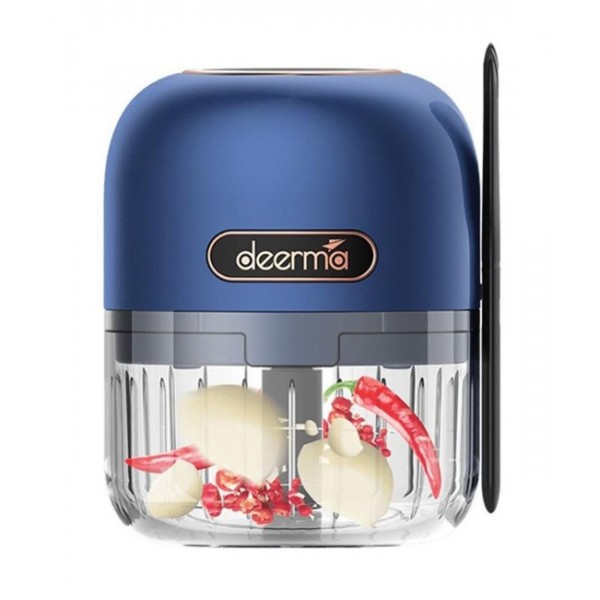 DEERMA πολυκόπτης JS100, επαναφορτιζόμενος , 150ml, 40W, 3 λεπίδες, μπλε Μικροσυσκευές Κουζίνας