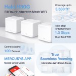 MERCUSYS Mesh Wi-Fi System Halo H30G, 1.3Gbps Dual Band, 3τμχ, Ver. 1.0 Access Points