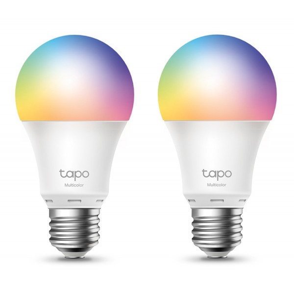 TP-LINK Smart λάμπα LED TAPO-L530E WiFi, 8.7W E27, 2500K-6500K RGB, 2τμχ Λάμπες